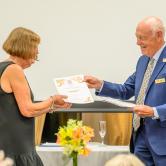 Jenny Falla accepts Forest Gold Certificate